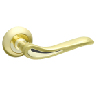 Ручка дверная  MELODY RM  Матовое золото/золото (с запиранием)